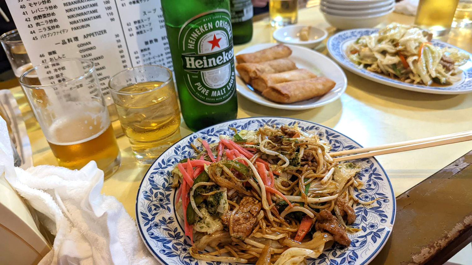 日本食を食べてる時の写真